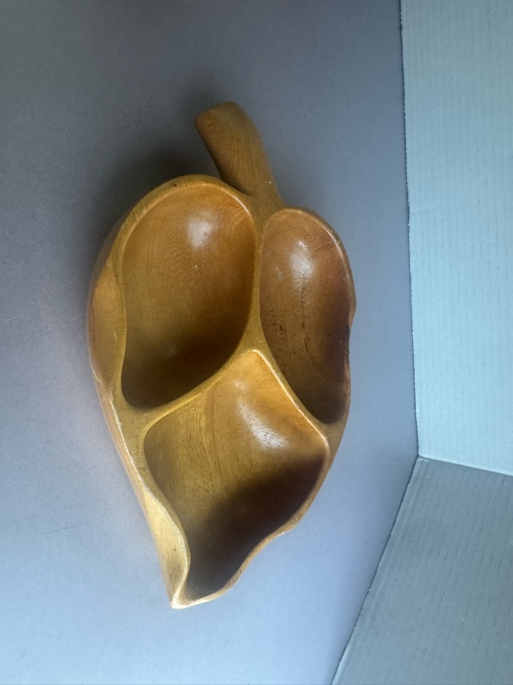 Wooden Leaf Serving Dish - Natural Brown